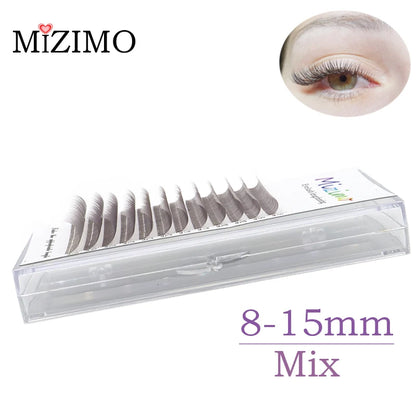 New White Color 8-15 Length Mixed With Natural Softness Extended Professional Grafting False Eyelashes Makeup C/D