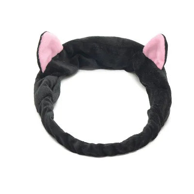 Multiple Styles Cute Elastic Cat Ears Headbands for Women Girls Makeup Face Washing Headband Hairdo Headwrap Hair Accessory