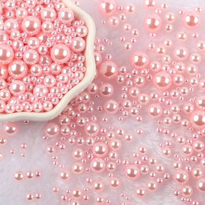 10g Random Mix 3-10mm No Hole ABS Imitation Pearl Bead For Vase Filler Makeup Brush For DIY  Jewelry Making  Decor  F0912