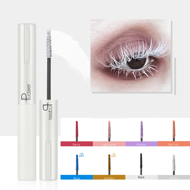 Fashion White Mascara Makeup 4D Silky Natural Long Lash Mascara Waterproof Mascara Extension Thick Lasting Curling Mascara Rimel