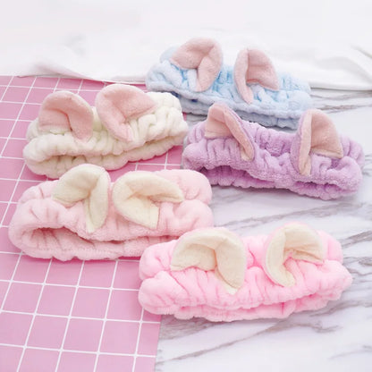 Multiple Styles Cute Elastic Cat Ears Headbands for Women Girls Makeup Face Washing Headband Hairdo Headwrap Hair Accessory