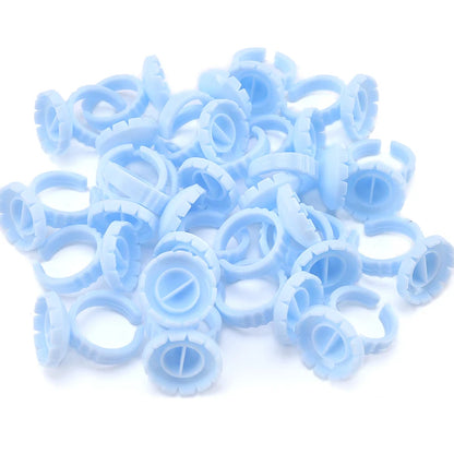 50/100Pcs Disposable Glue Ring Cup For Lashes Fan Tattoo Pigment Holder Eyelash Extension Container Glue Holder Makeup Supplies