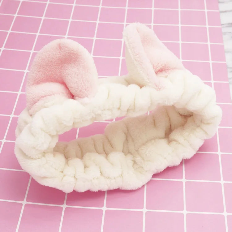 Multiple Styles Cute Elastic Cat Ears Headbands for Women Girls Makeup Face Washing Headband Hairdo Headwrap Hair Accessory