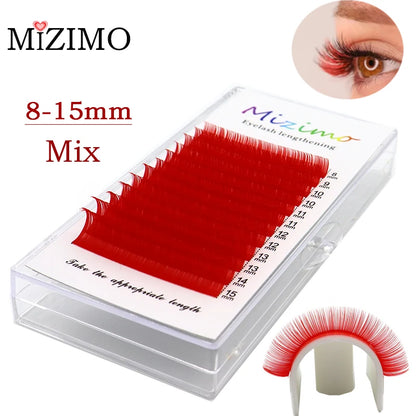 New White Color 8-15 Length Mixed With Natural Softness Extended Professional Grafting False Eyelashes Makeup C/D