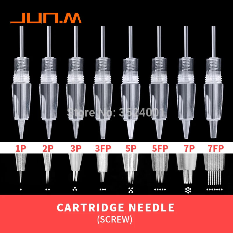 5/10PCS Permanent Makeup Disposable Screw Tattoo Needle 1D 3P 5F Microblading Needles Eyebrow Shading For PMU Tattoo Machine