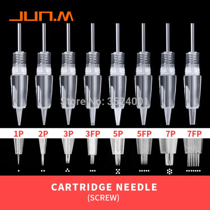 5/10PCS Permanent Makeup Disposable Screw Tattoo Needle 1D 3P 5F Microblading Needles Eyebrow Shading For PMU Tattoo Machine
