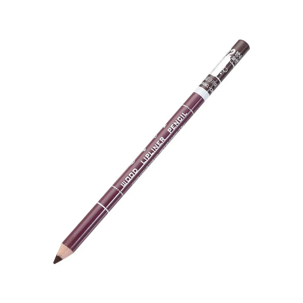 1PC Professional Wood Lip liner Pen Waterproof Lipstick Pencil Contour Matte Lady Charming Women's Makeup Long Lasting Cosmetic