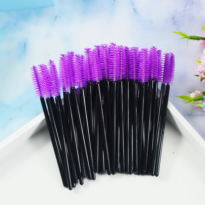QSTY 50Pcs Crystal StickEyelash Brushes Eyelashes ExtensionsSupplies Makeup Brush Disposable Mascara Wands Applicator Lash Scrub