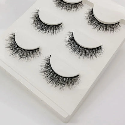 SHIDISHANGPIN 3 pairs 27 styles 3D Faux Mink Hair Soft False Eyelashes Fluffy Wispy Thick Fake Lash Handmade Eyelash Eye Makeup