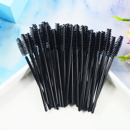 QSTY 50Pcs Crystal StickEyelash Brushes Eyelashes ExtensionsSupplies Makeup Brush Disposable Mascara Wands Applicator Lash Scrub