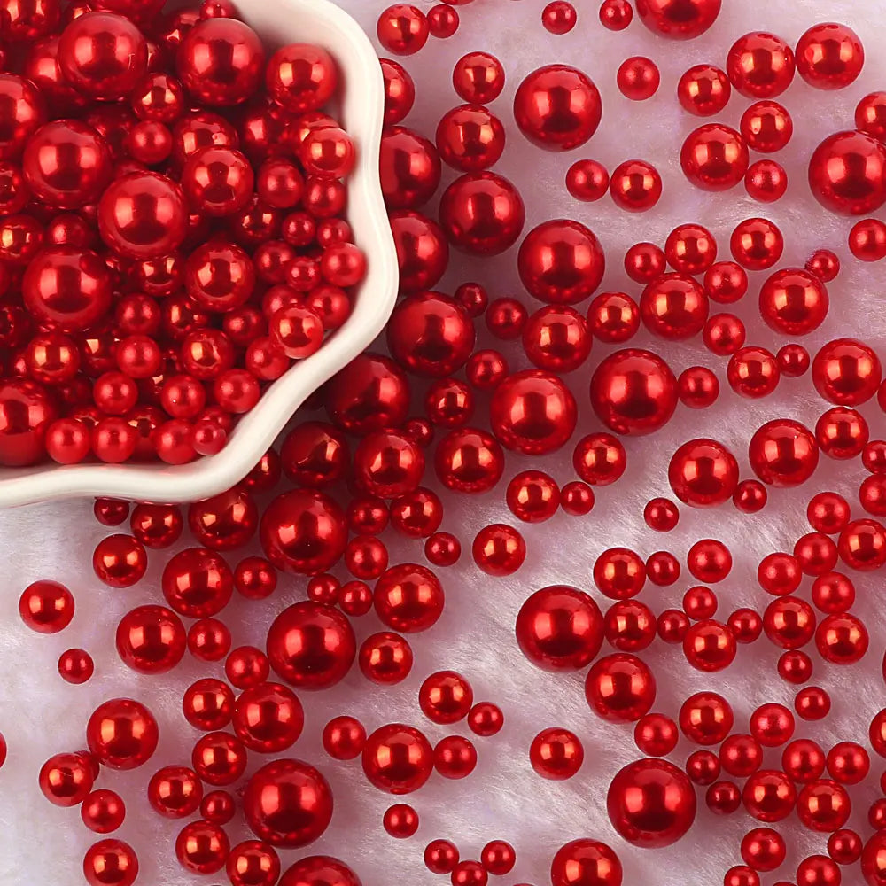 10g Random Mix 3-10mm No Hole ABS Imitation Pearl Bead For Vase Filler Makeup Brush For DIY  Jewelry Making  Decor  F0912