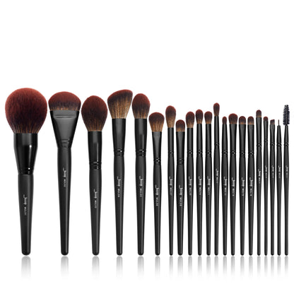 Jessup Makeup Brushes Set 3-21pcs Premium Synthetic Big Powder Foundation Concealer Eyeshadow Eyeliner Spoolie Wooden T271