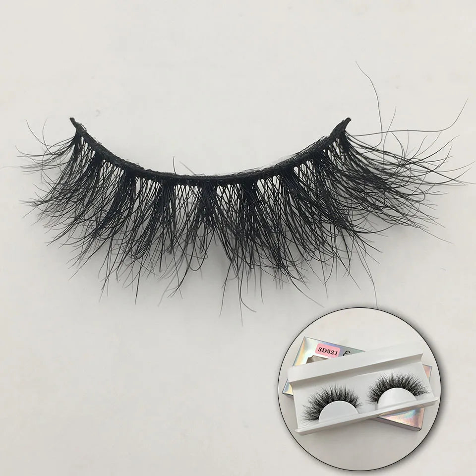 RED SIREN Fluffy Mink Lashes Short Messy Wispy Natural Eyelashes 10mm-18mm Hamdmade Real 3D Mink Eyelashes Makeup False Lashes