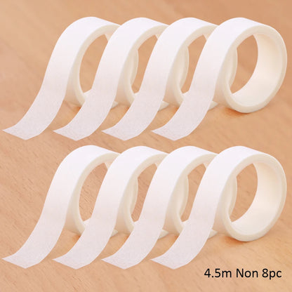 2/8PCS Micropore Lash Tape Eyelash Extension Supplies Transparent 4.5/9m Breathable Easy To Tear Medical Tapes Lash Makeup Tool
