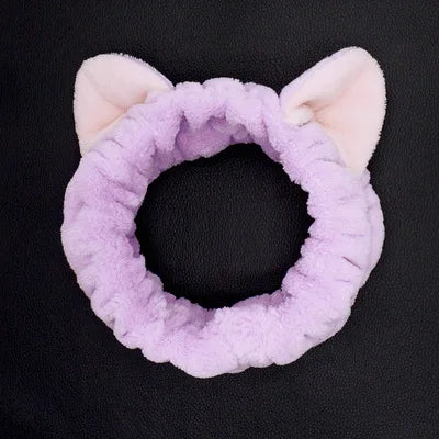 Multiple Styles Cute Elastic Cat Ears Headbands for Women Girls Makeup Face Washing Headband Hairdo Headwrap Hair Accessory