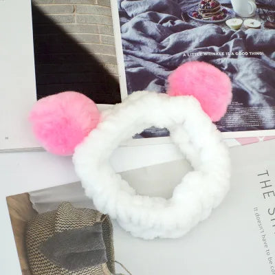 Multiple Styles Cute Elastic Cat Ears Headbands for Women Girls Makeup Face Washing Headband Hairdo Headwrap Hair Accessory