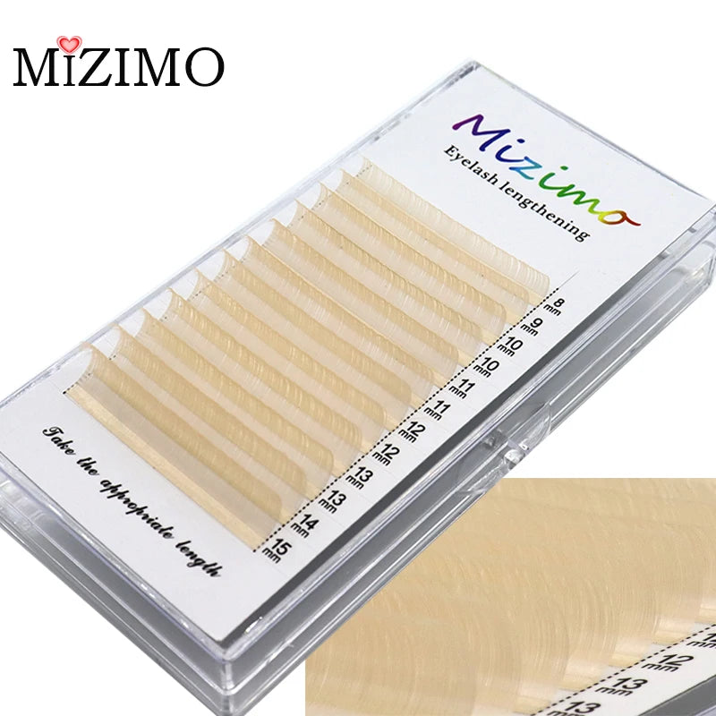 New White Color 8-15 Length Mixed With Natural Softness Extended Professional Grafting False Eyelashes Makeup C/D