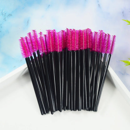 QSTY 50Pcs Crystal StickEyelash Brushes Eyelashes ExtensionsSupplies Makeup Brush Disposable Mascara Wands Applicator Lash Scrub