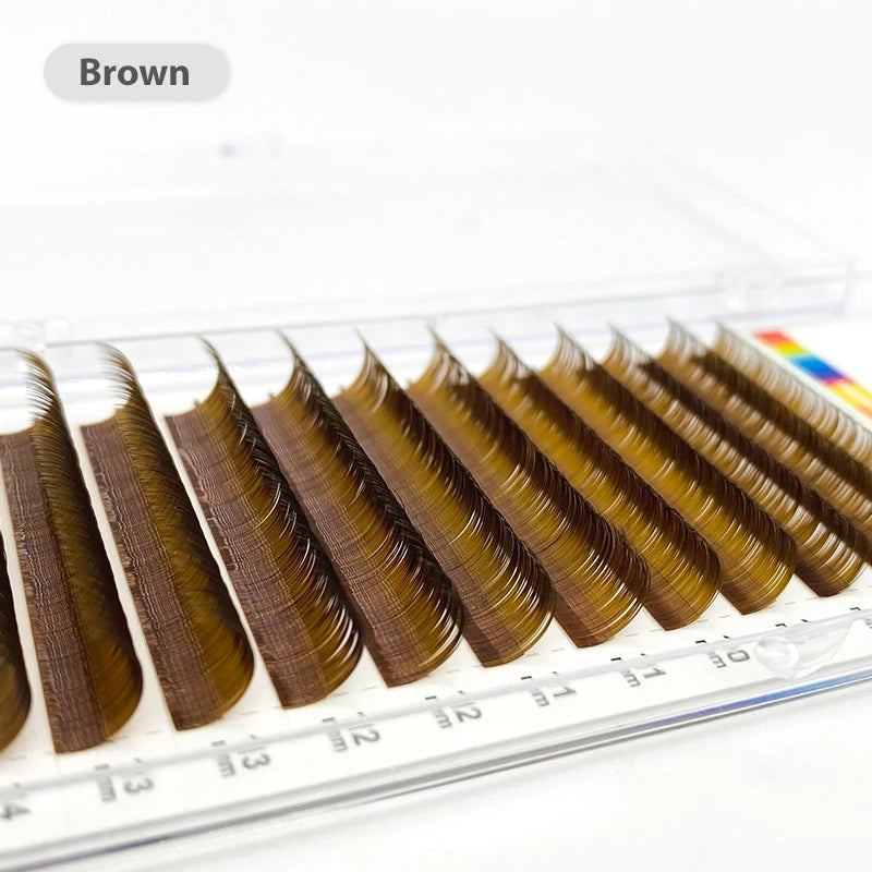 NATUHANA Colored Eyelashes for Extension Individual Color Lashes 8-14 Mix C D Curl False Mink Blue Rainbow Eyelashes Makeup