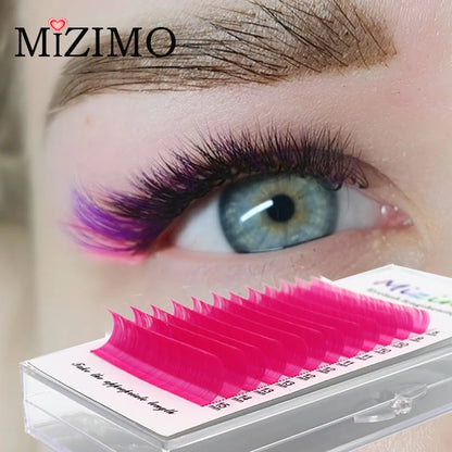 New White Color 8-15 Length Mixed With Natural Softness Extended Professional Grafting False Eyelashes Makeup C/D