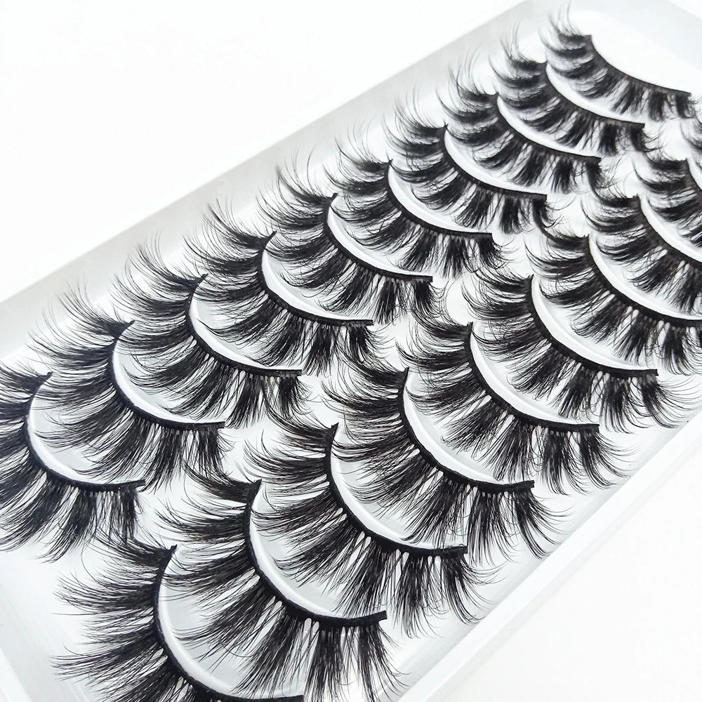 AYRMILLA 5/20Pairs 3D Mink Lashes Natural False Eyelashes Dramatic Thick Fake Eyelash Extension Faux Cils Wholesale Makeup Tools
