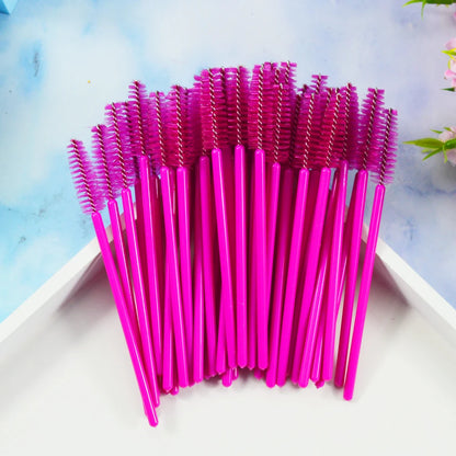 QSTY 50Pcs Crystal StickEyelash Brushes Eyelashes ExtensionsSupplies Makeup Brush Disposable Mascara Wands Applicator Lash Scrub