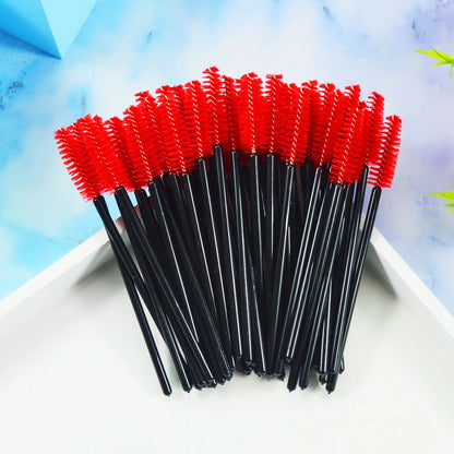 QSTY 50Pcs Crystal StickEyelash Brushes Eyelashes ExtensionsSupplies Makeup Brush Disposable Mascara Wands Applicator Lash Scrub