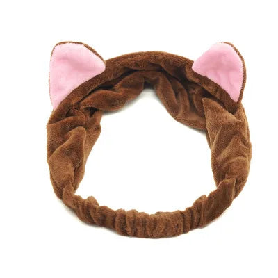 Multiple Styles Cute Elastic Cat Ears Headbands for Women Girls Makeup Face Washing Headband Hairdo Headwrap Hair Accessory