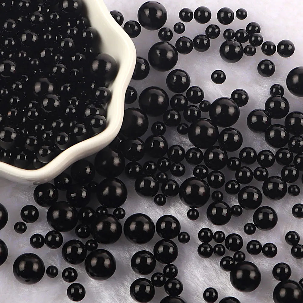 10g Random Mix 3-10mm No Hole ABS Imitation Pearl Bead For Vase Filler Makeup Brush For DIY  Jewelry Making  Decor  F0912