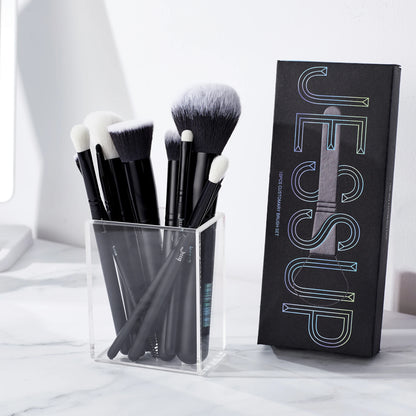Jessup 10pcs Makeup Brushes Set Natural Synthetic Powder Foundation Eyeshadow Eyeliner Spoolie Brush Blush Eyebrow Broach T323