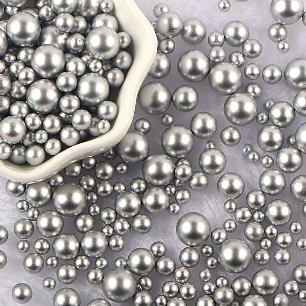 10g Random Mix 3-10mm No Hole ABS Imitation Pearl Bead For Vase Filler Makeup Brush For DIY  Jewelry Making  Decor  F0912