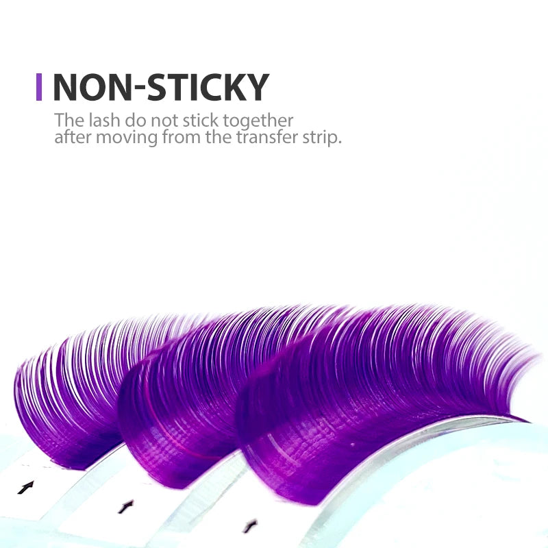NATUHANA Colored Eyelashes for Extension Individual Color Lashes 8-14 Mix C D Curl False Mink Blue Rainbow Eyelashes Makeup