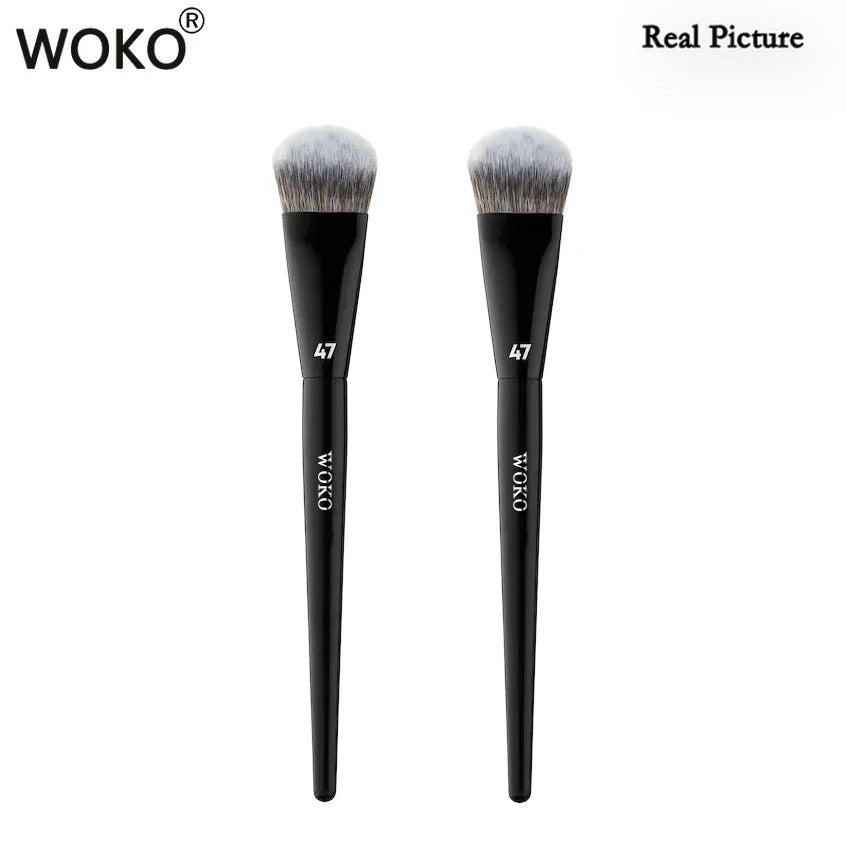 PRO 47 Foundation Brush Broom Foundation Shadow Brush Liquid Cream Blending Blush Angled Professional Makeup Brush Cosmetic Tool