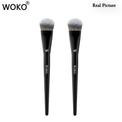 PRO 47 Foundation Brush Broom Foundation Shadow Brush Liquid Cream Blending Blush Angled Professional Makeup Brush Cosmetic Tool