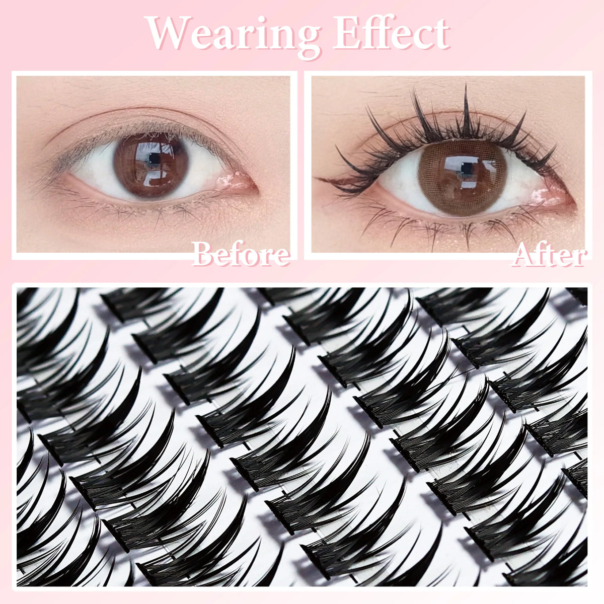 1 box/160 bunches Mink Eyelashes 3D Russian individual Eyelash cluster Natuaral Eyelash Extension Makeup Tools Lashes Wholesale