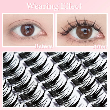 1 box/160 bunches Mink Eyelashes 3D Russian individual Eyelash cluster Natuaral Eyelash Extension Makeup Tools Lashes Wholesale