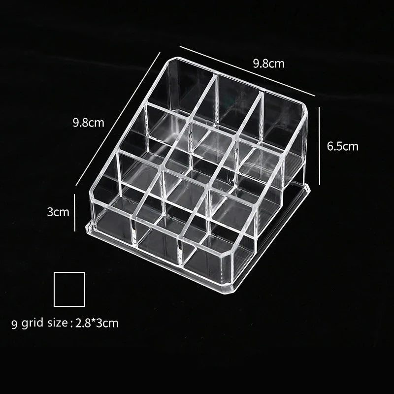 Multifunctio Makeup Lipstick Case Makeup Organizer Storage Box Lipstick Display Stand Holder Cosmetic Jewelry Organizer Box