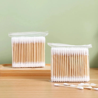 Pointed Tip Cotton Swabs  Count Double Pointed Cotton Buds Precision Tips with Bamboo Sticks for Makeup Nail Tools Personal