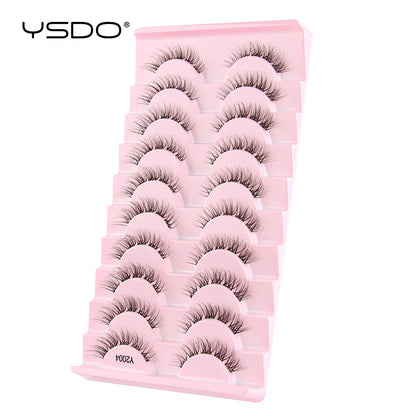 YSDO Half Eyelashes 3/10 pairs Natural Full False Eyelashes 3d Lashes  Cat Eye Fake Eyelashes Extension Faux Cils Makeup Tools