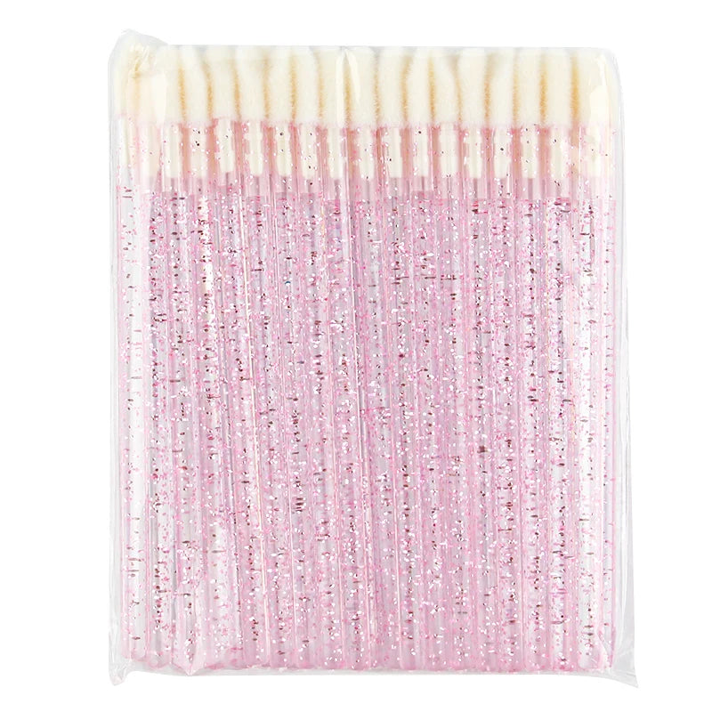 YSDO 5/50 PCS Crystal Lip Brushes Makeup Eyelash Extension Mascara Applicator Lipstick Wands Lip Brush Cosmetic Tools
