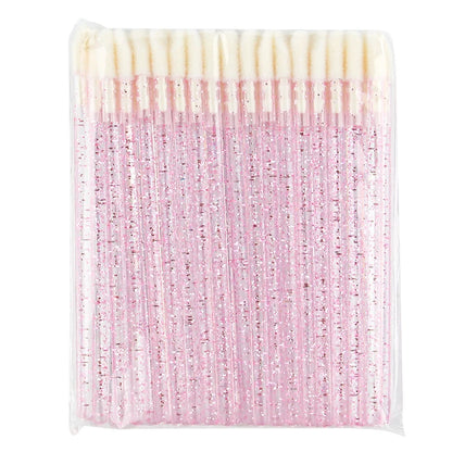YSDO 5/50 PCS Crystal Lip Brushes Makeup Eyelash Extension Mascara Applicator Lipstick Wands Lip Brush Cosmetic Tools