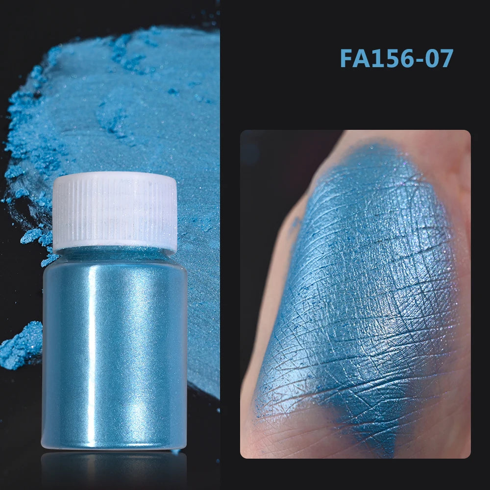 10g/Bottle White/Pink Pearlescent Nail Art Powder Sparkly Mermaid Chrome Pearl Pigment Aurora Manicure Mica Mineral Rubbing Dust