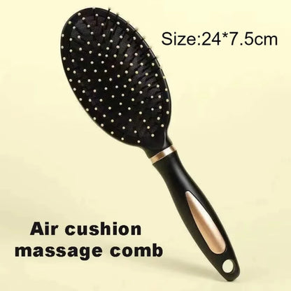 Air Cushion Hairbrush Scalp Massage Comb Soft Nylon Bristle Anti-static Detangler Brush For Wet Dry Straight Curly Hair Salon