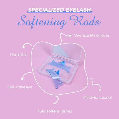 Libeauty 1 Pair Dolphin Shape Reusable Silicone Eyelash Perm Lash Rod Shield Lash Softening Pads Eyelash Curler Makeup Tools