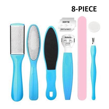 8/10-in-1 Professional Pedicure Kit Stainless Steel Callus Shavers Get Soft Smooth Feet with Stainless Steel Foot Care Tools