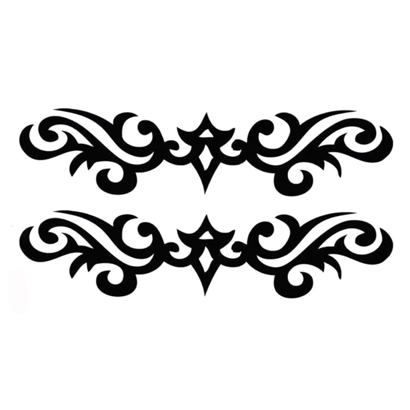 Tattoo Stickers Totem Black Color Flash Temporary Waterproof Party Fake Makeup Neck Hand Arm Body Art for Men Women