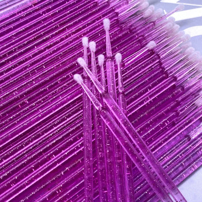100pcs Micro Brush Crystal Lash Removing Swab Microbrush Mascara Wands Applicator Eyelash Extension Makeup brushes Tools
