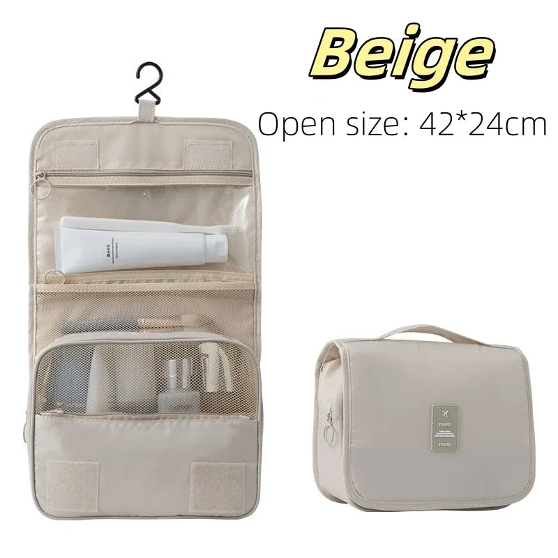 Travel Makeup Bag High Capacity Toiletries Storage Pouch Travel Make Up Organizer Waterproof Beauty Bag Bathroom Wash Bag