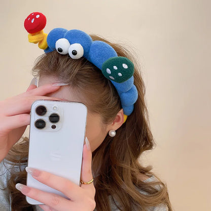 Fabric Cartoon Funny Headband for Women Fun Cute Unique Temperament Headband Personality Versatile Fashion Hair Accessories X