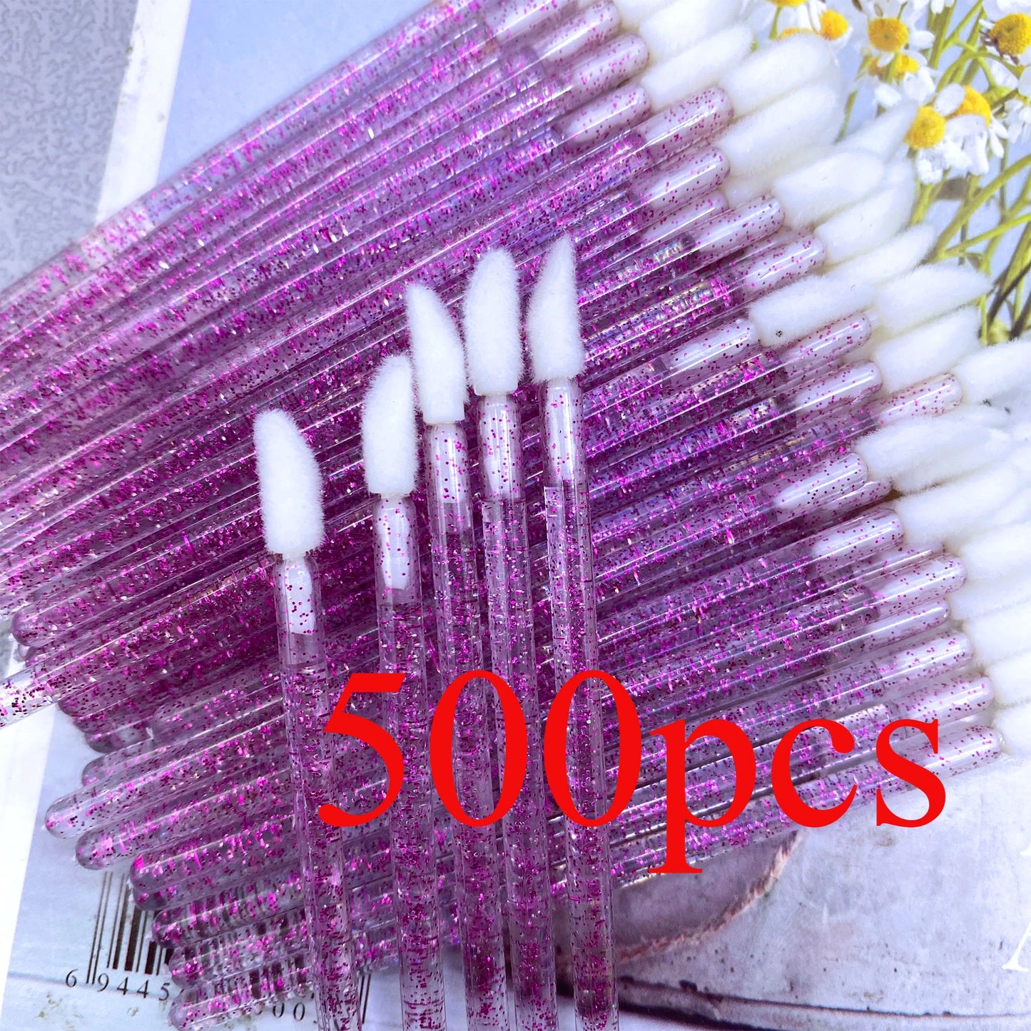 500pcs Disposable Lip Brush Makeup Brushes Eyelashes Extension Applicator Lipstick Wands Set Cosmetic Colourful Make Up Tools